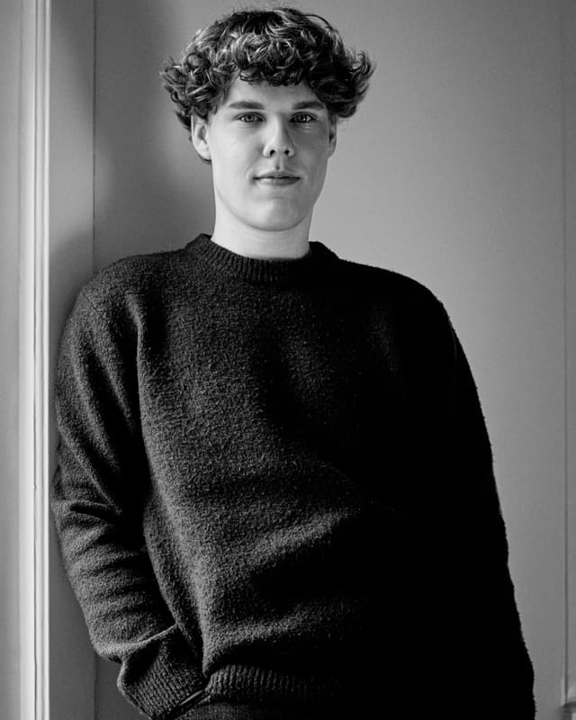 Portret van Sjoerd Bergsma in zwart-wit